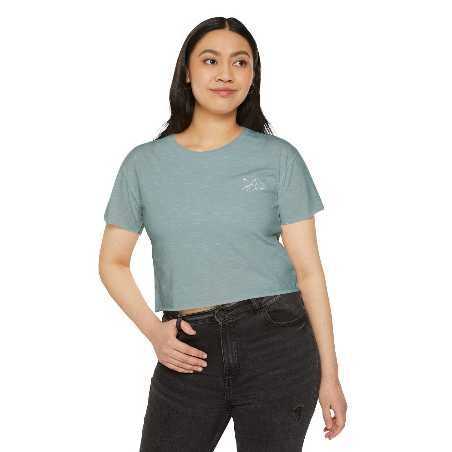 Move Mountains White Crop Top
