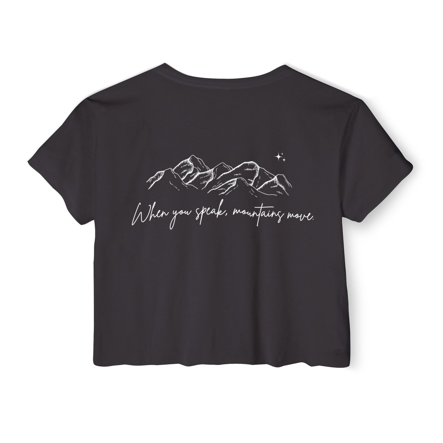 Move Mountains White Crop Top