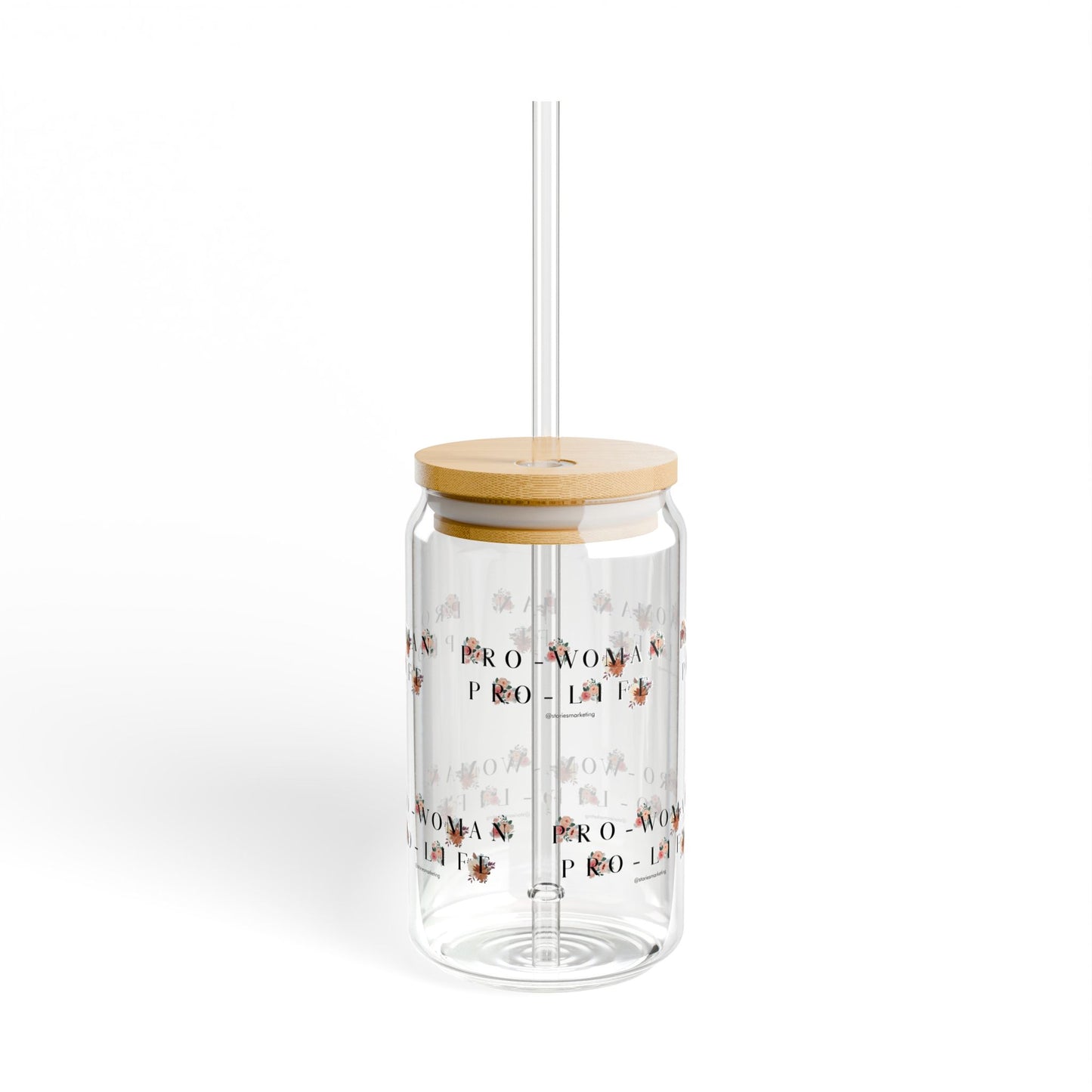 Pro-Woman Pro-Life Sipper Glass, 16oz