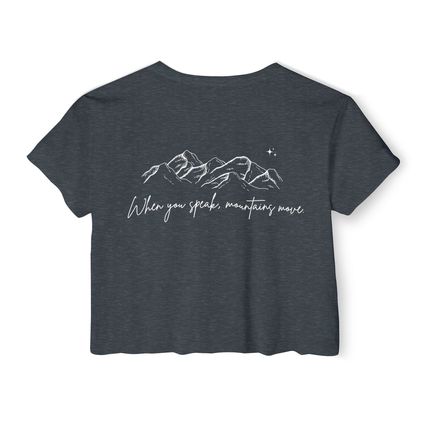 Move Mountains White Crop Top
