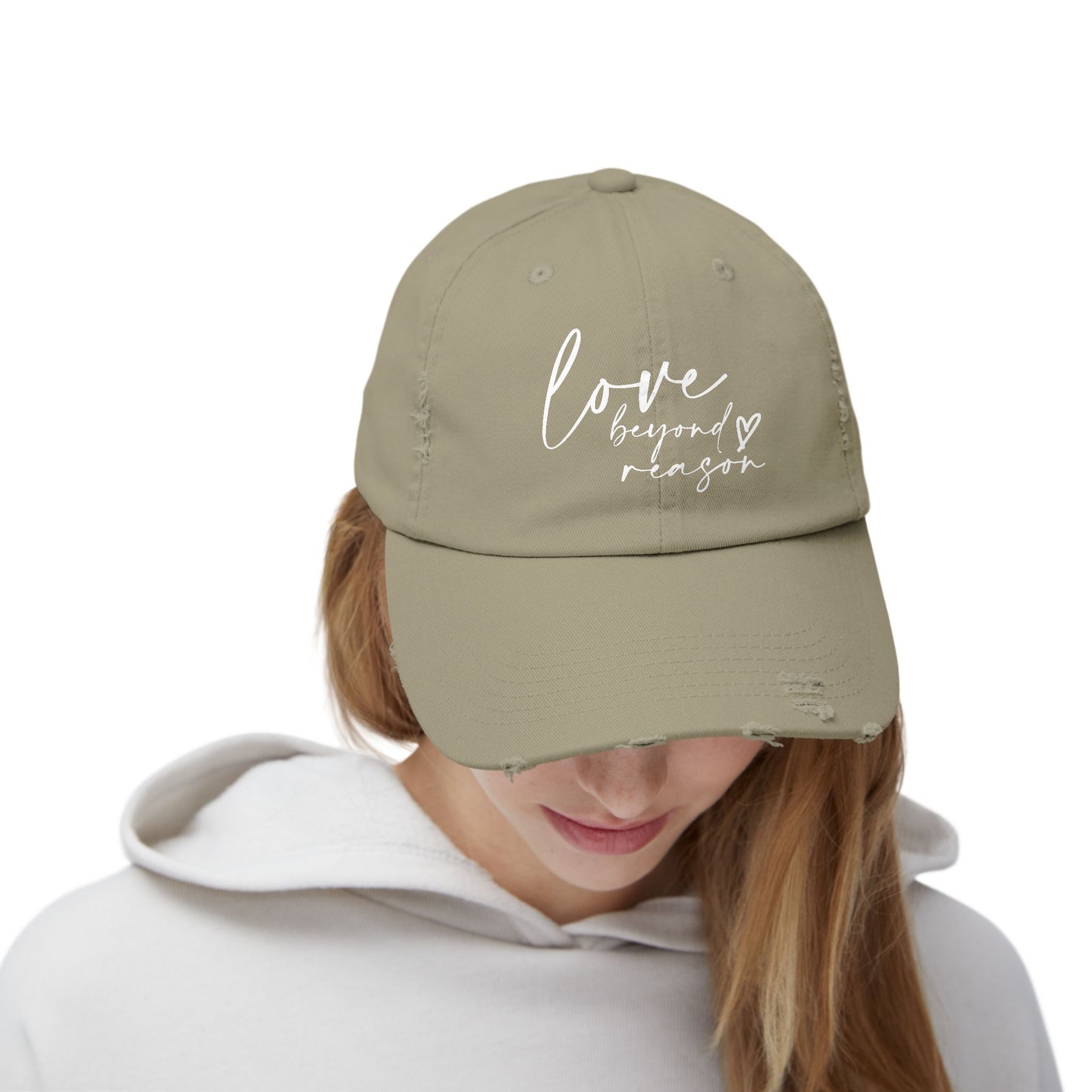 Love Beyond Reason Distressed Cap