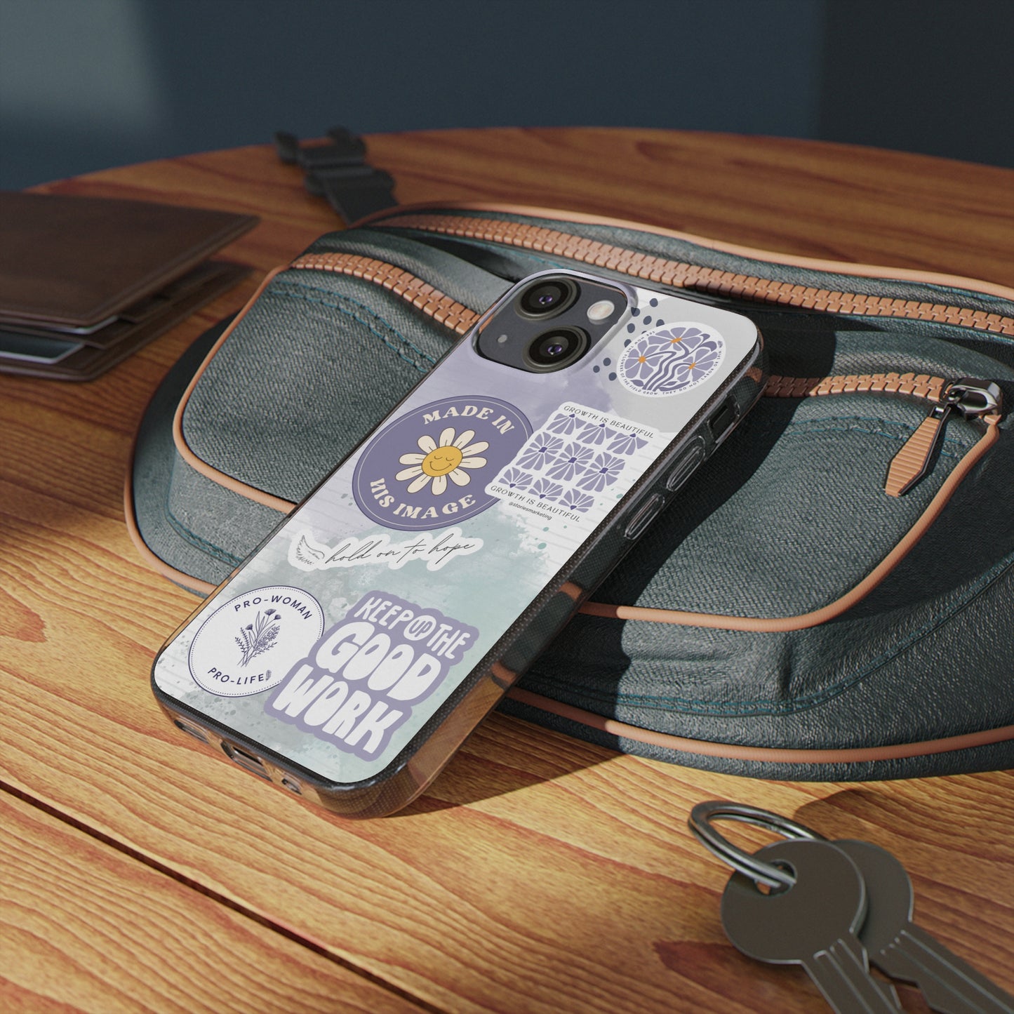 Patchwork Pro-Life Sticker Silicon Phone Case