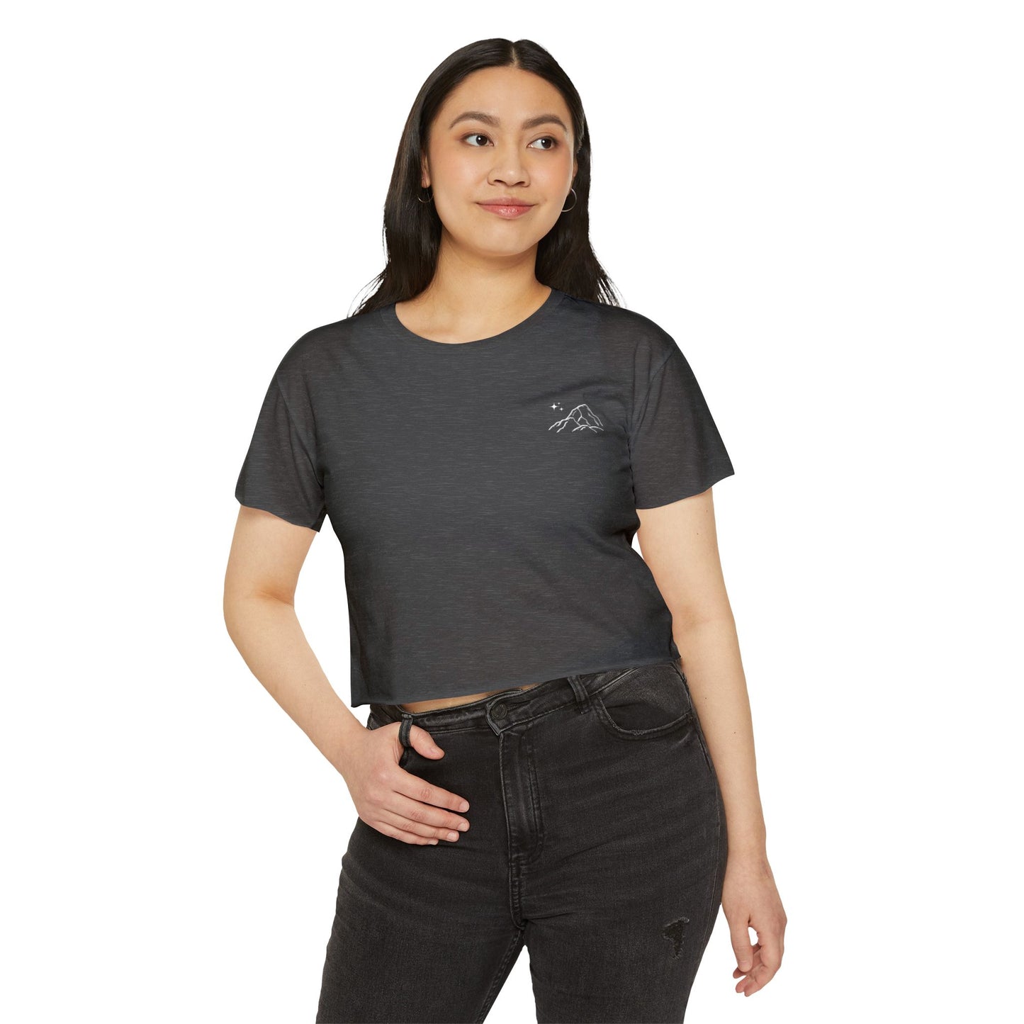 Move Mountains White Crop Top