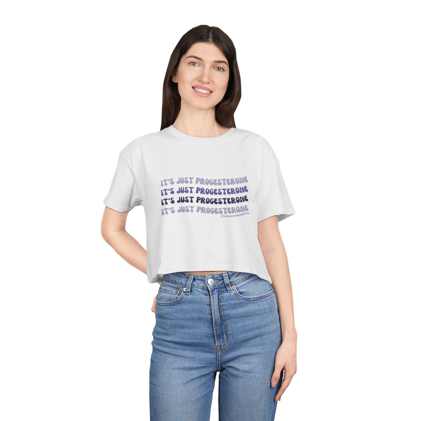 Progesterone Women's Crop Tee