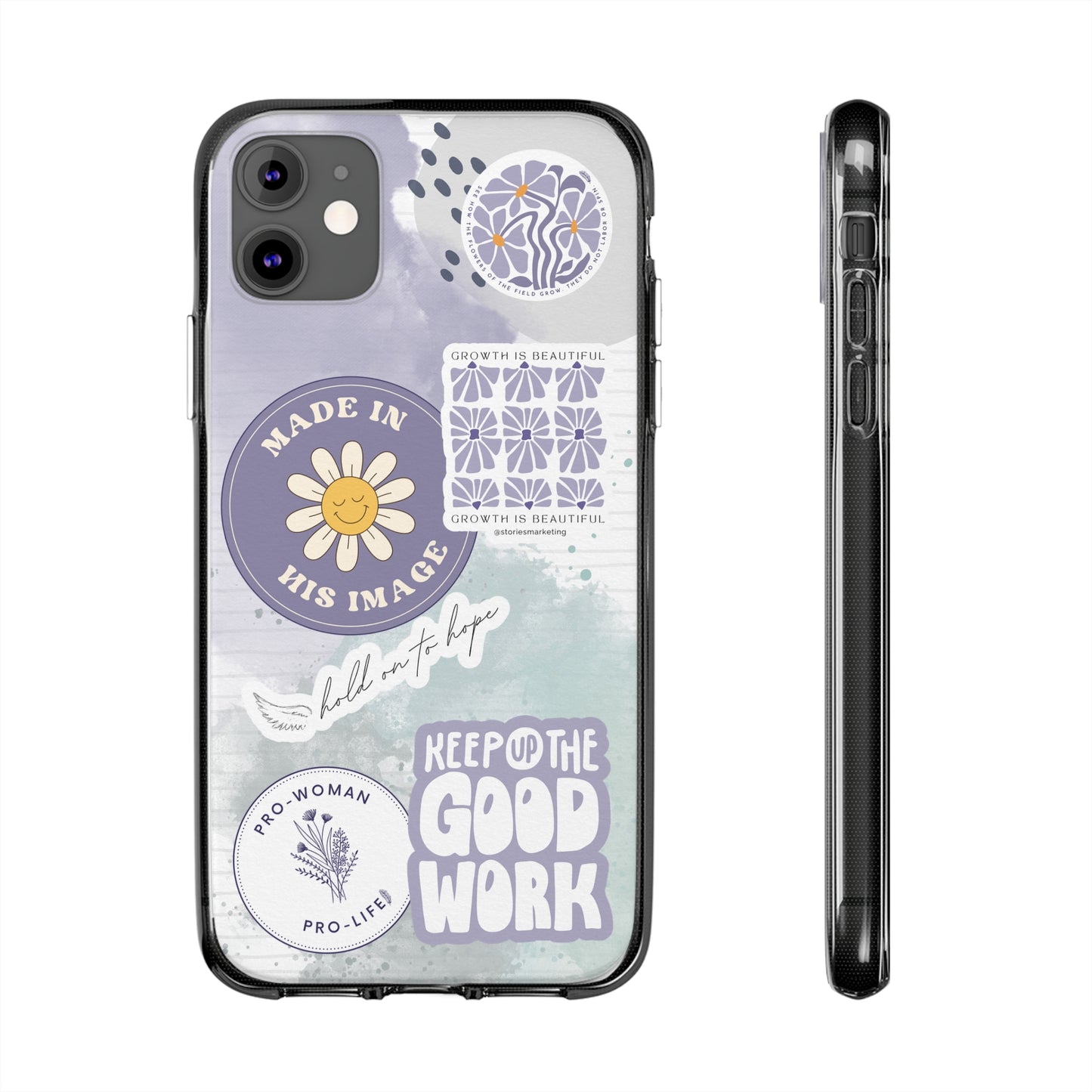 Patchwork Pro-Life Sticker Silicon Phone Case