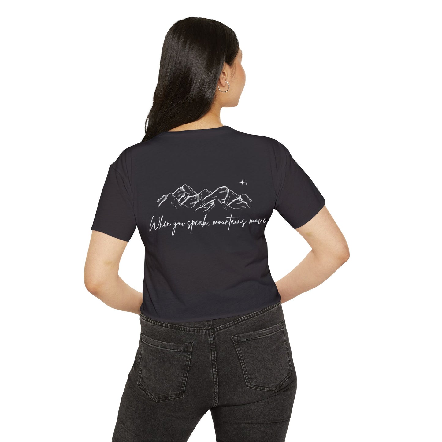 Move Mountains White Crop Top