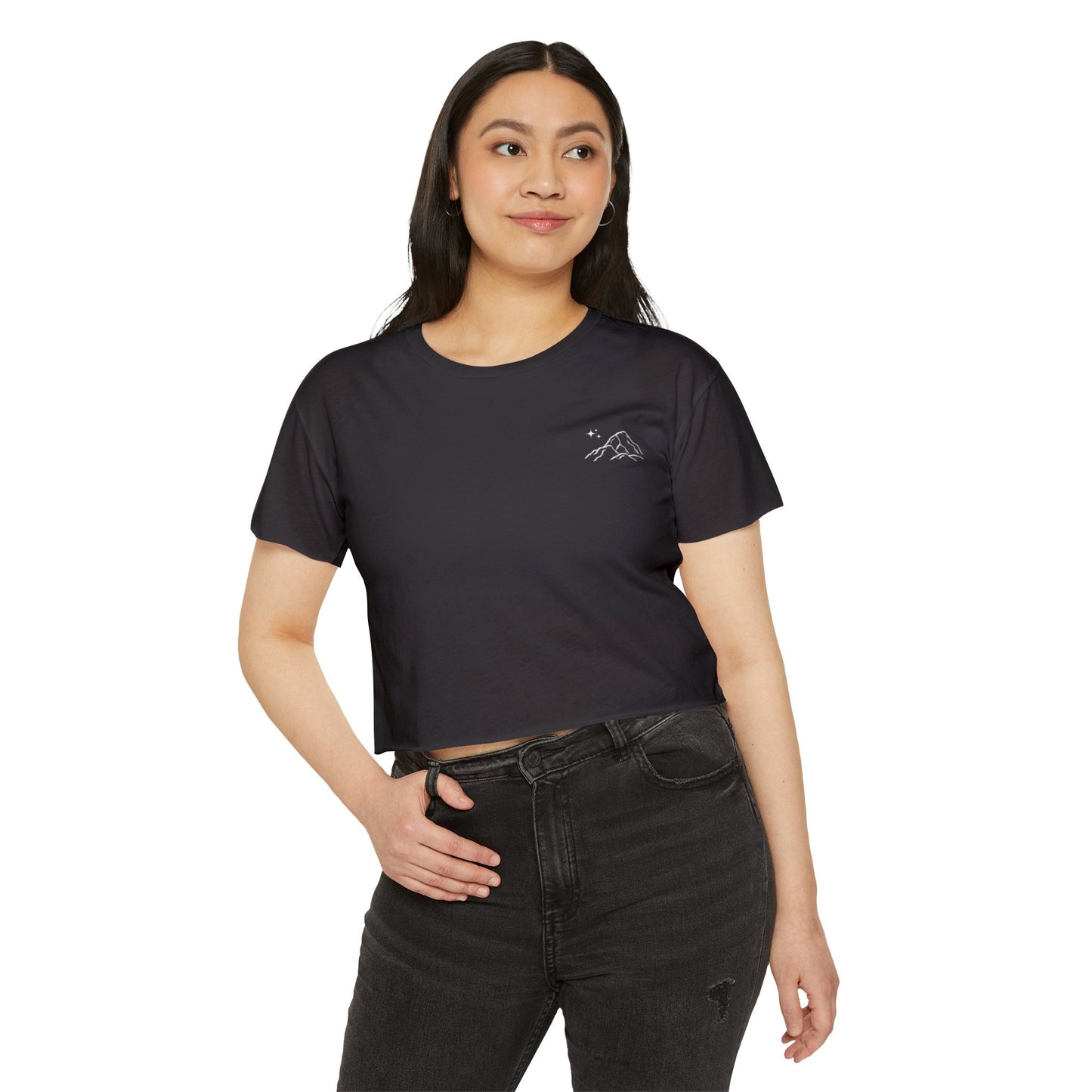 Move Mountains White Crop Top