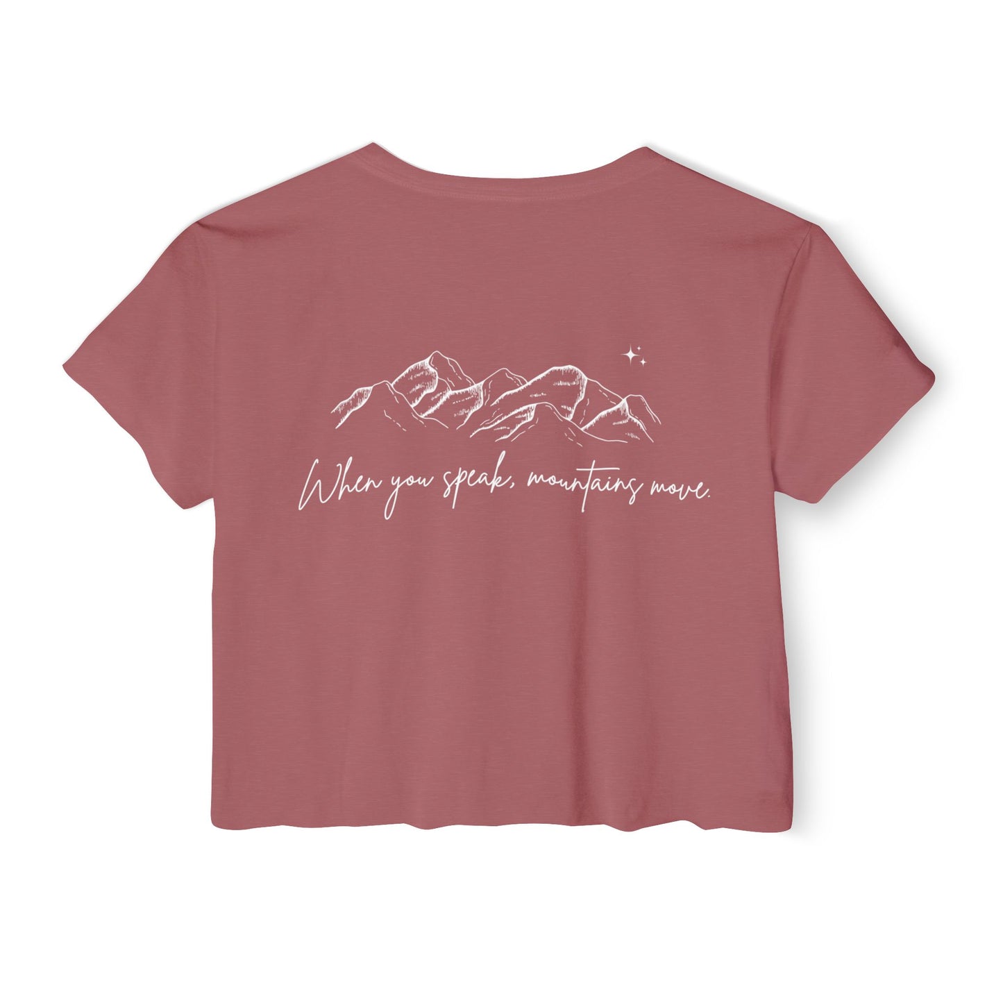 Move Mountains White Crop Top