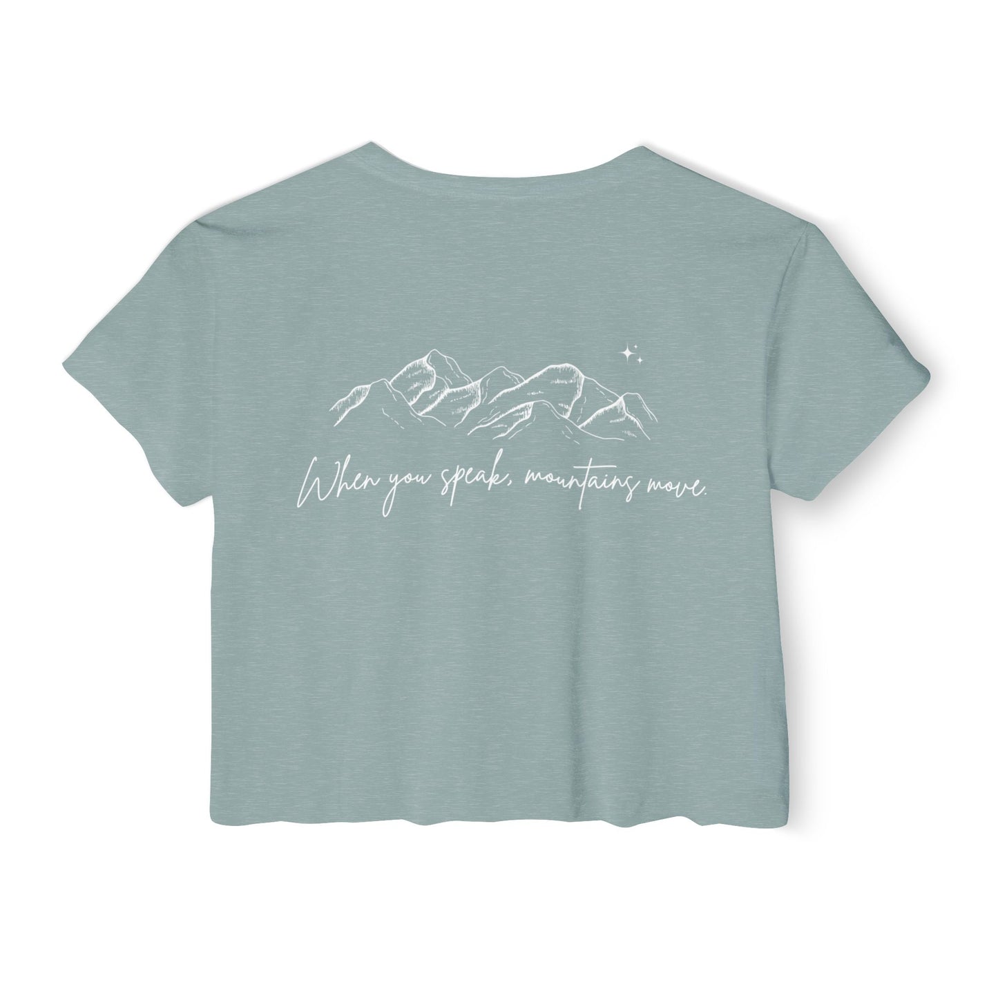 Move Mountains White Crop Top