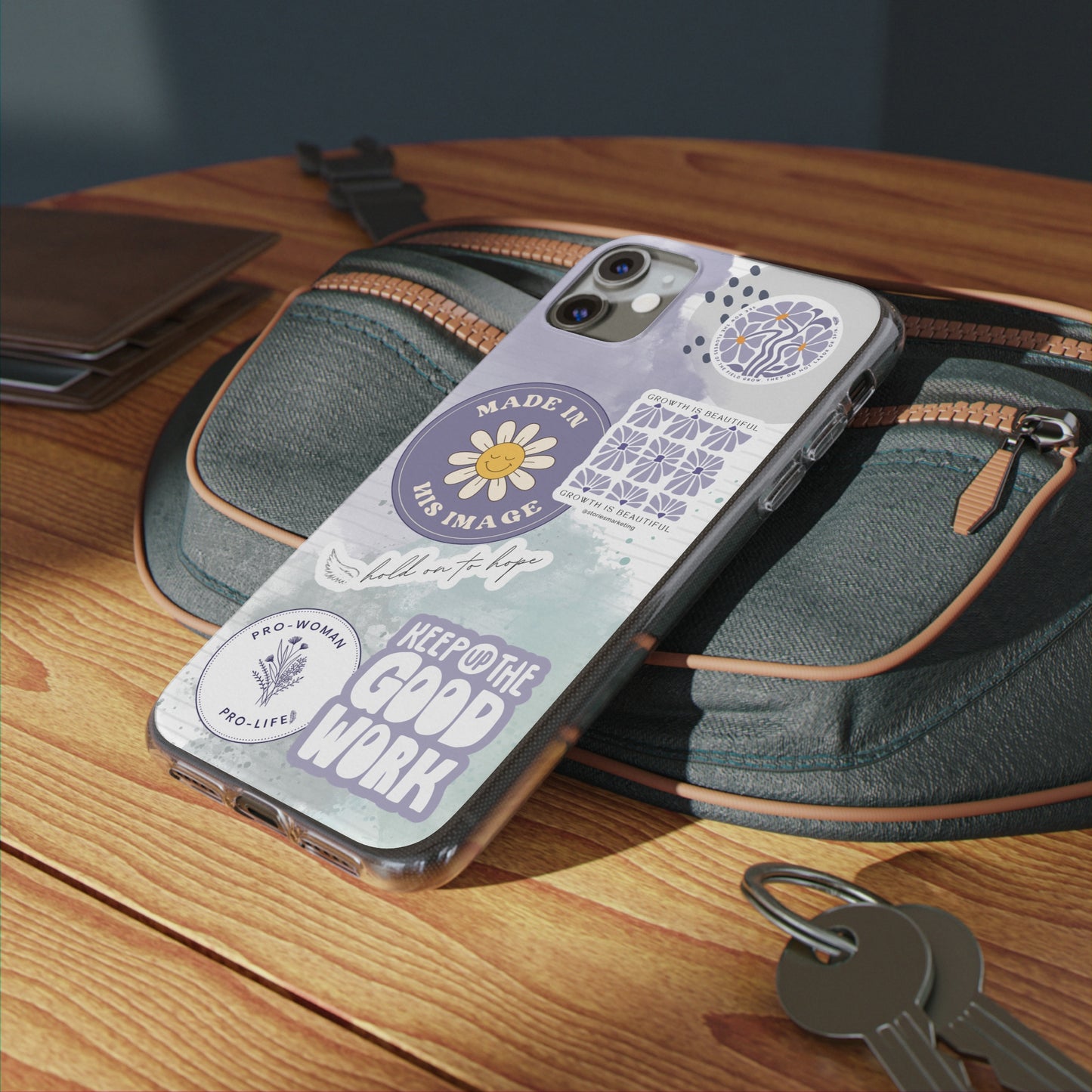Patchwork Pro-Life Sticker Silicon Phone Case