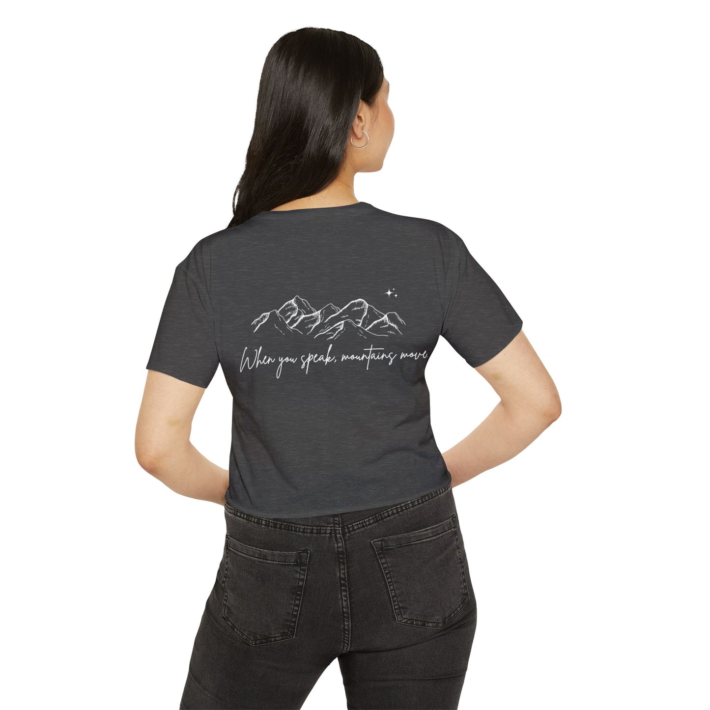 Move Mountains White Crop Top