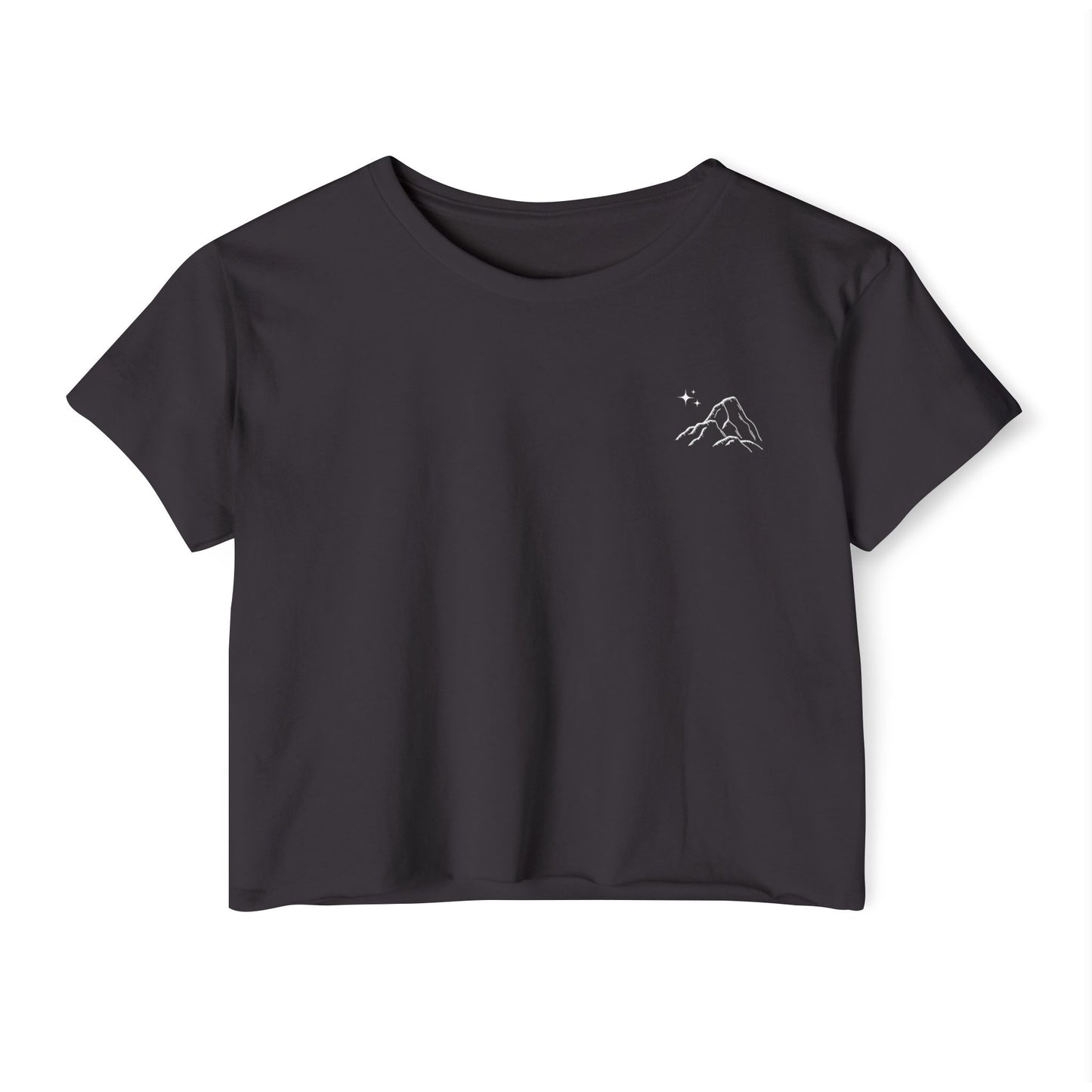 Move Mountains White Crop Top