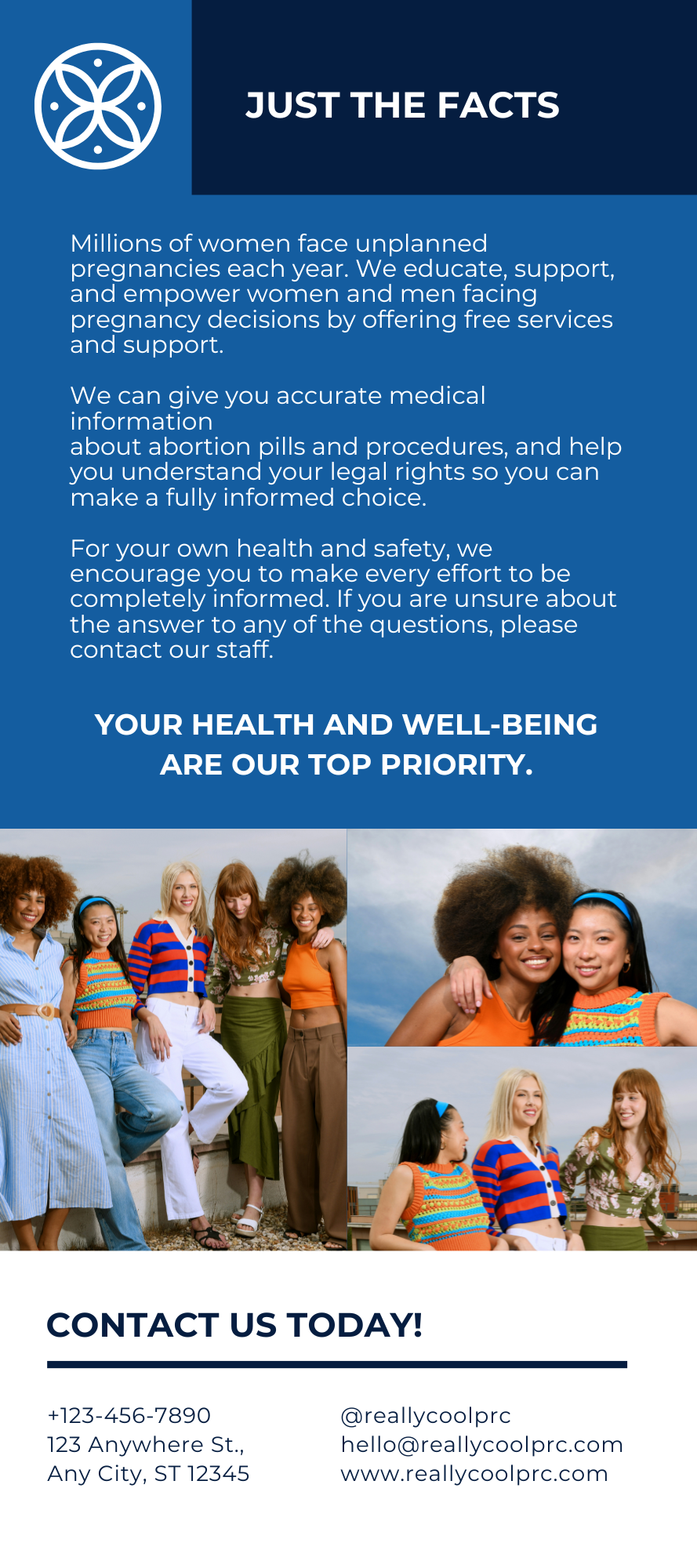 What Every Woman Should Know Before an Abortion Rack Card