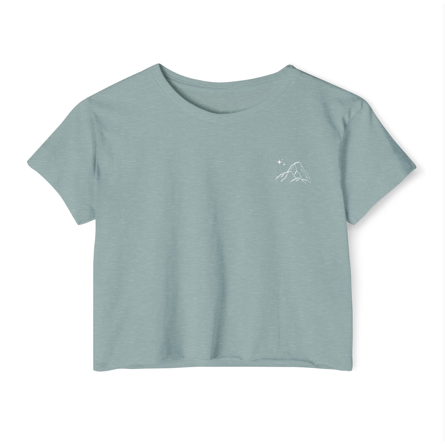 Move Mountains White Crop Top