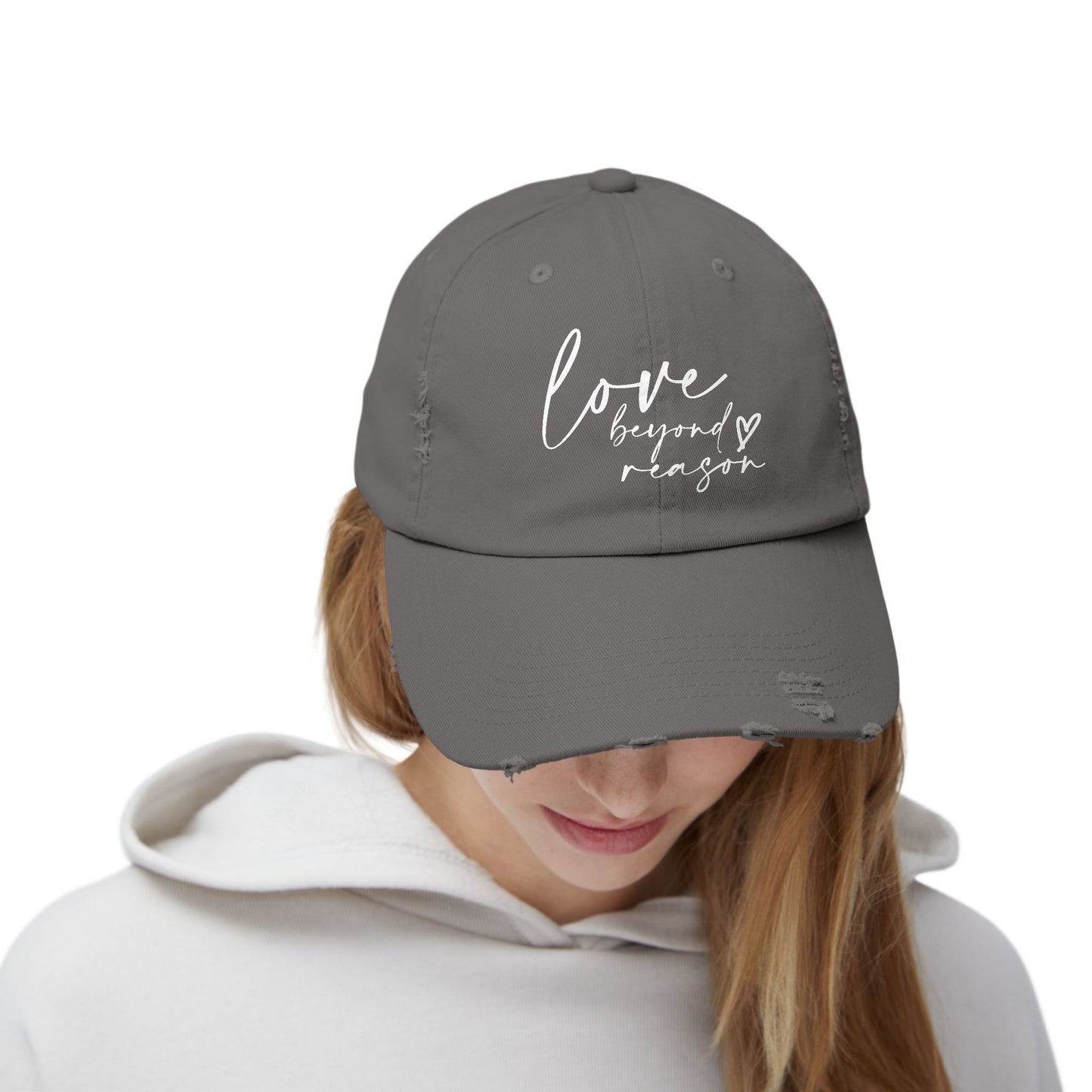 Love Beyond Reason Distressed Cap