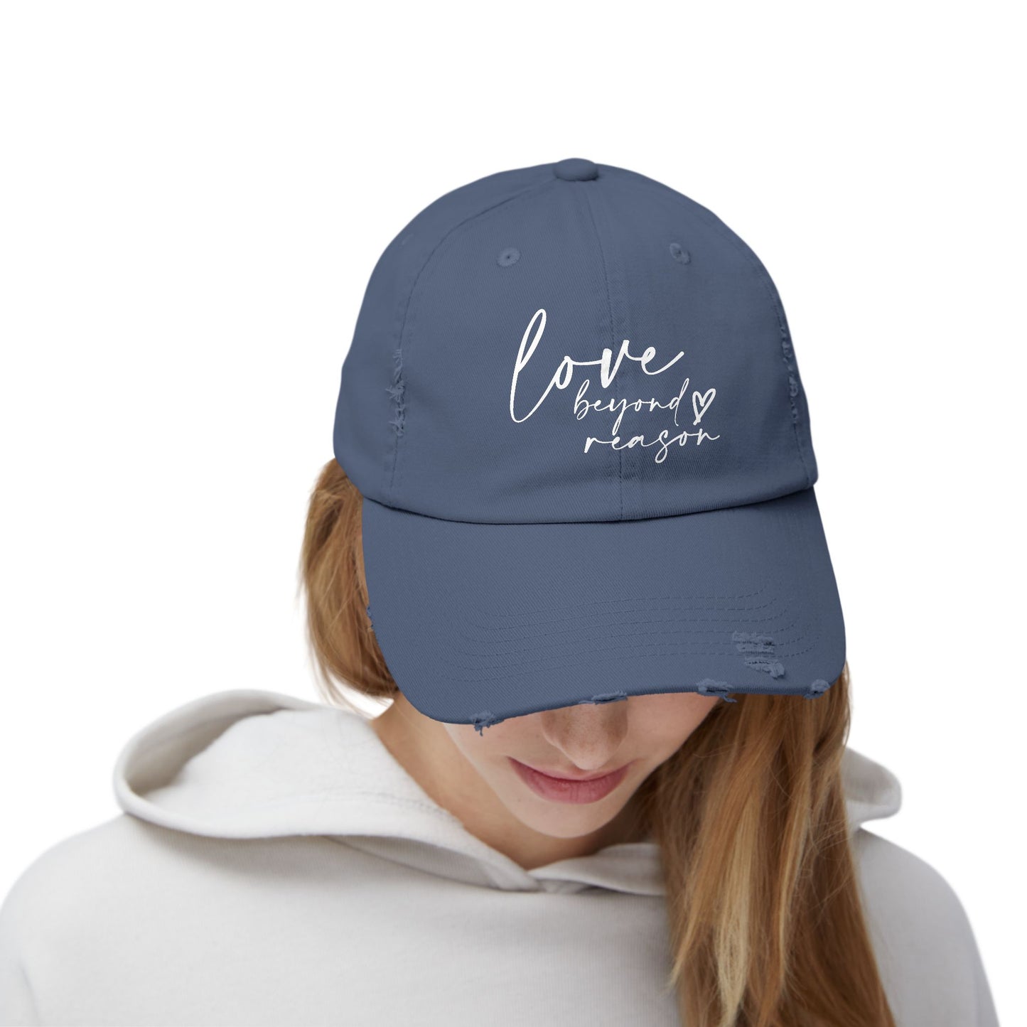 Love Beyond Reason Distressed Cap