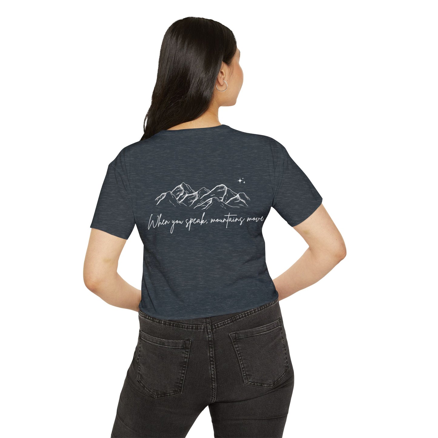 Move Mountains White Crop Top