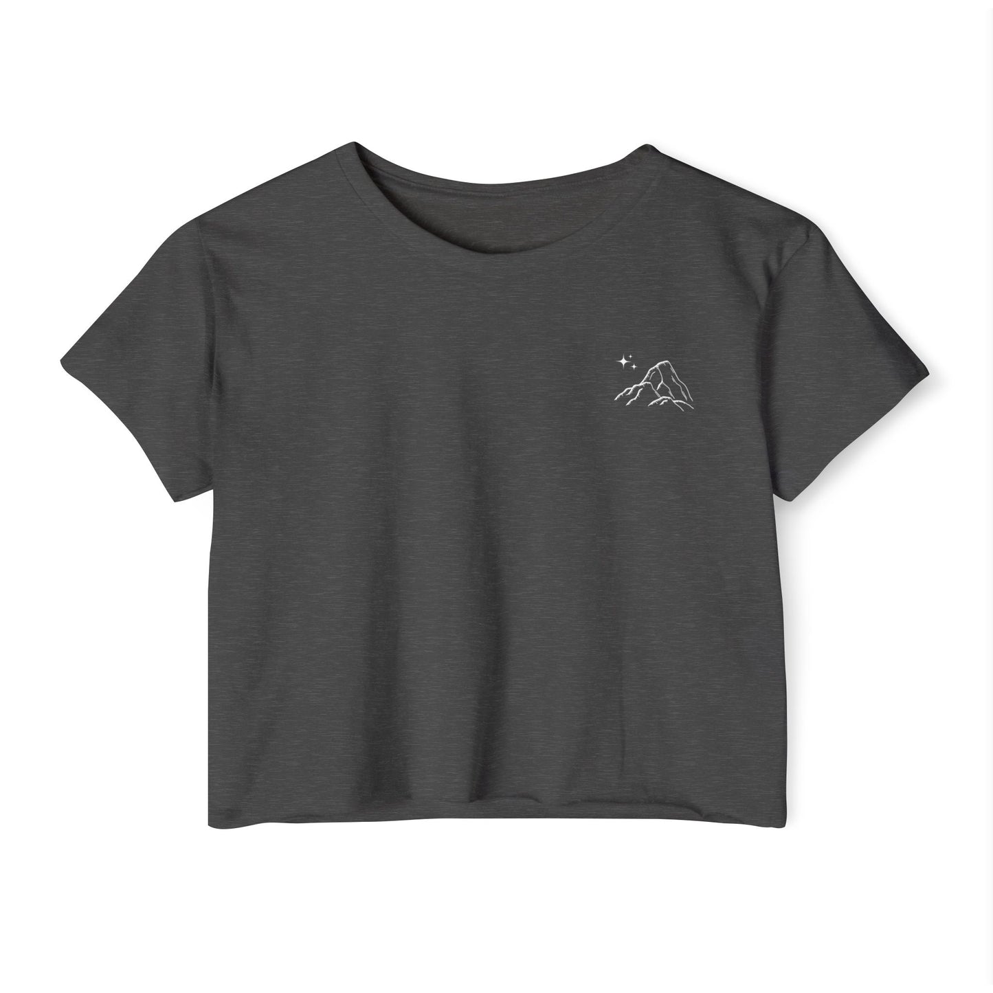 Move Mountains White Crop Top
