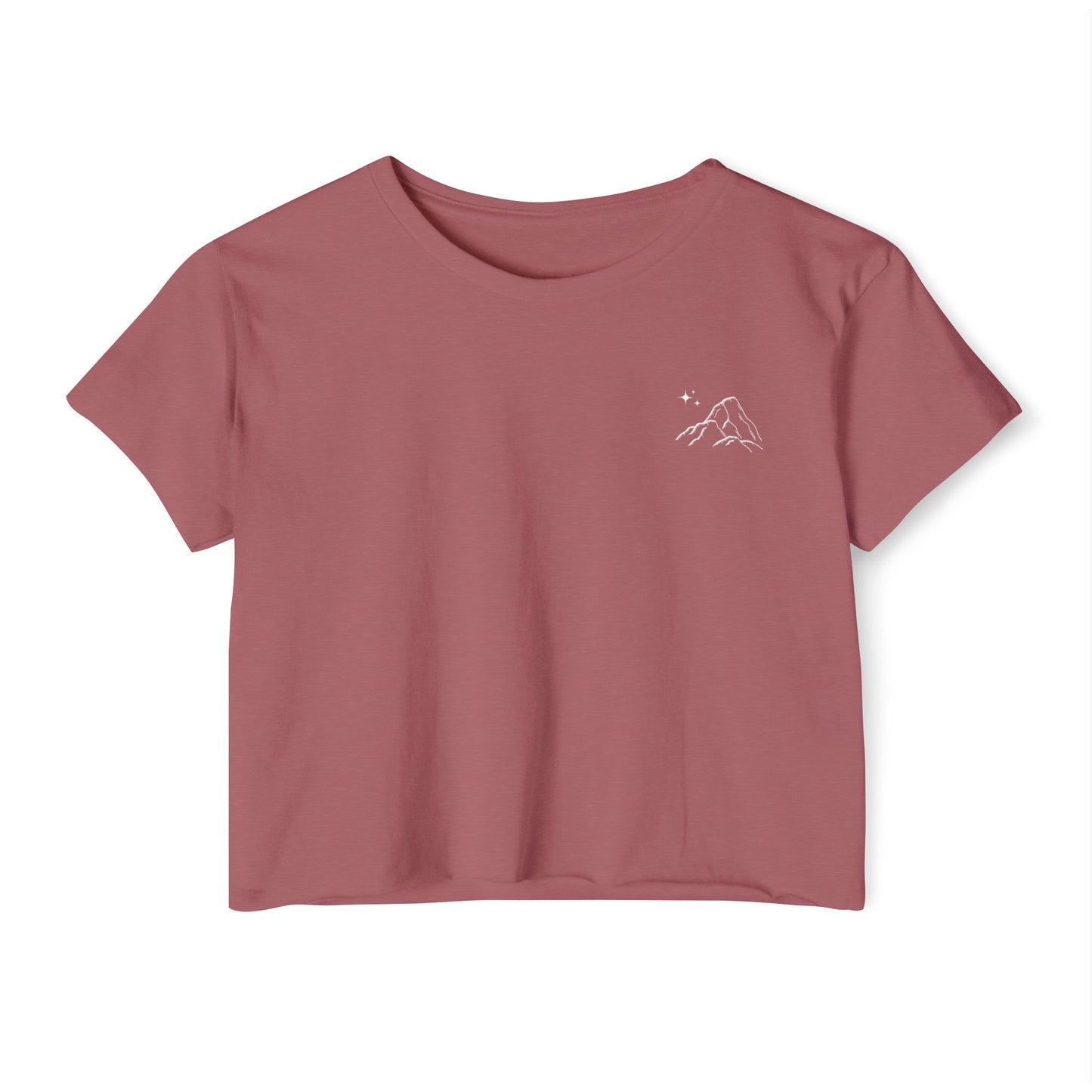 Move Mountains White Crop Top