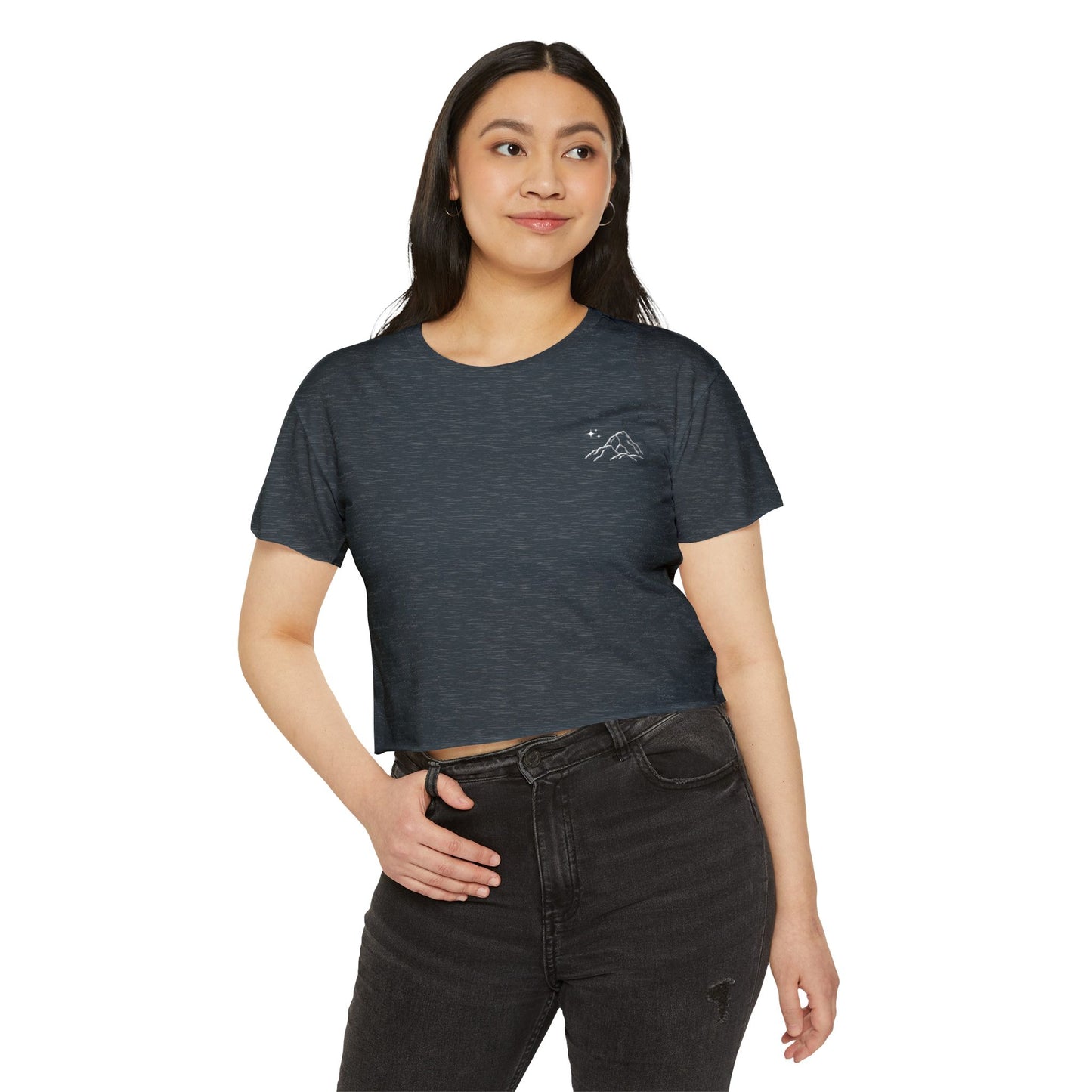 Move Mountains White Crop Top