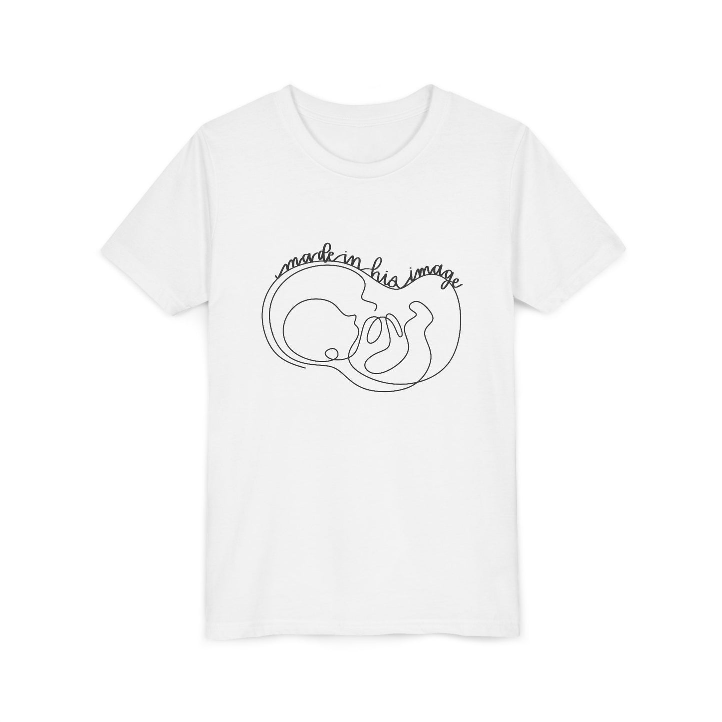 Made in His Image Black Youth T-Shirt
