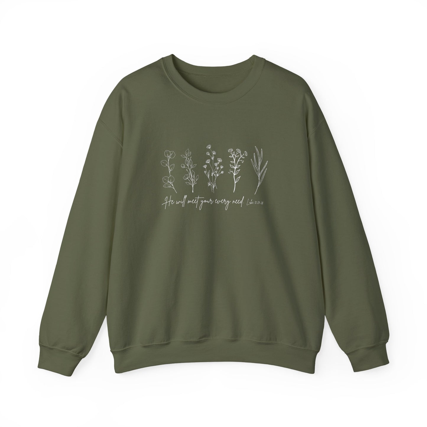He Will Meet You at Your Every Need Crewneck Sweatshirt