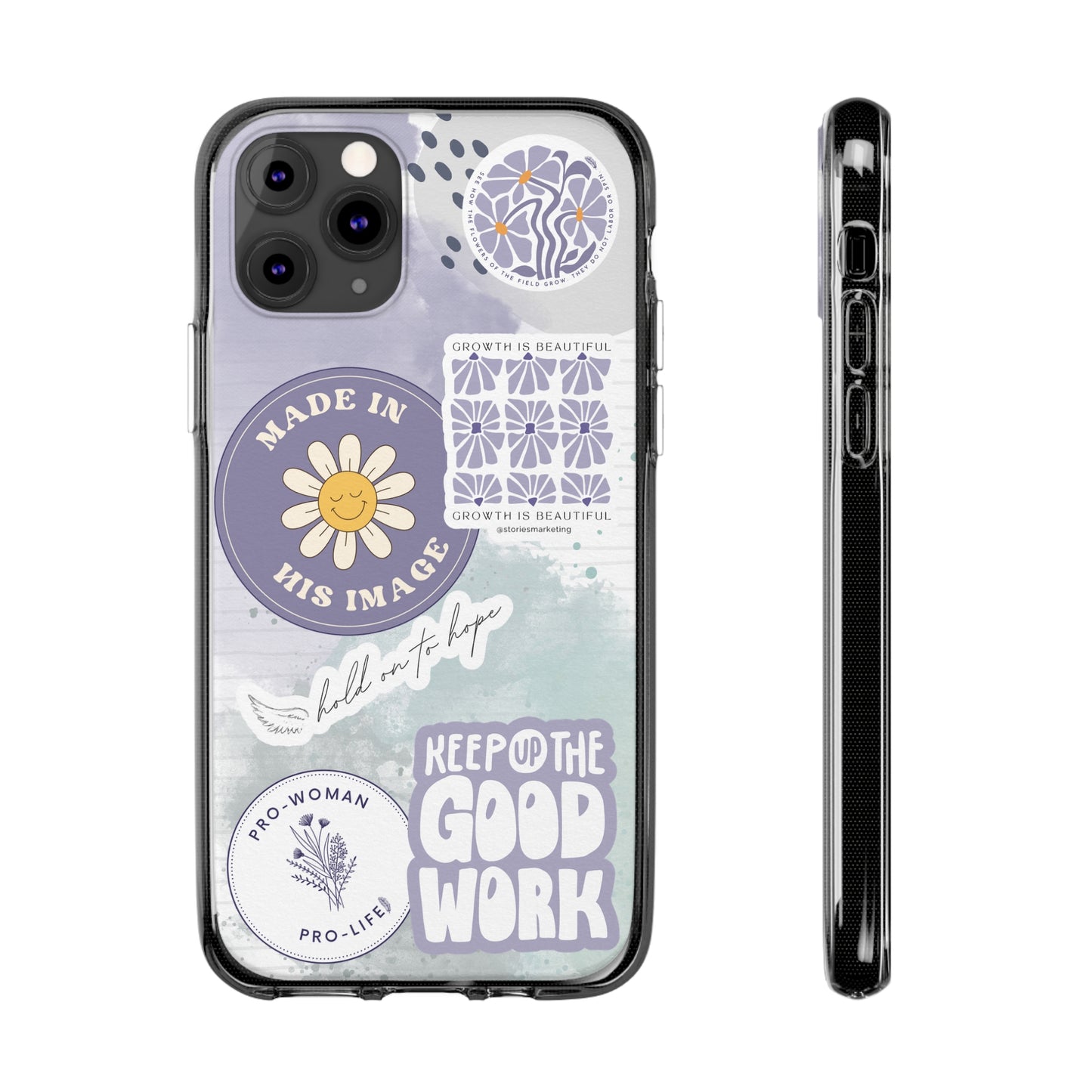 Patchwork Pro-Life Sticker Silicon Phone Case