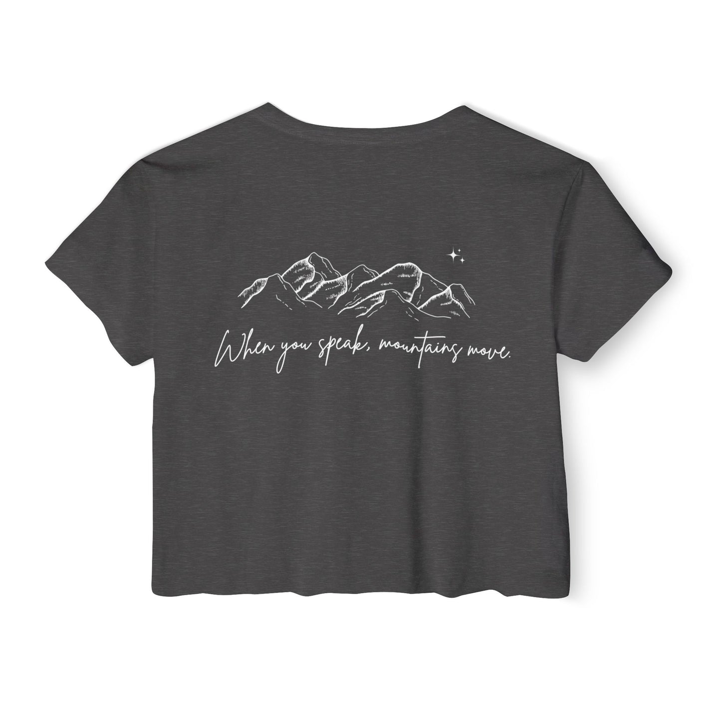 Move Mountains White Crop Top