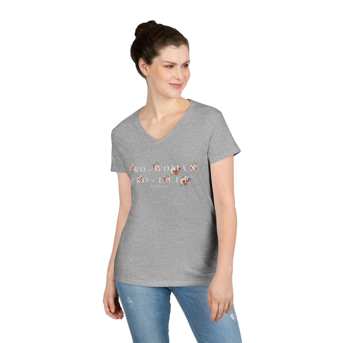 Pro Woman Pro Life V-Neck T-Shirt