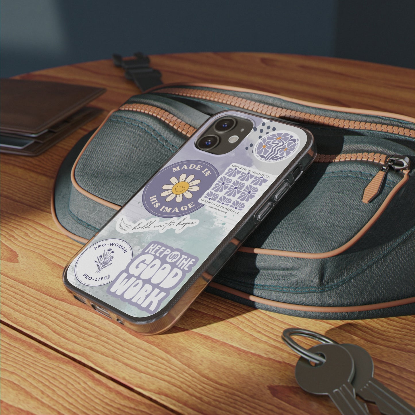 Patchwork Pro-Life Sticker Silicon Phone Case