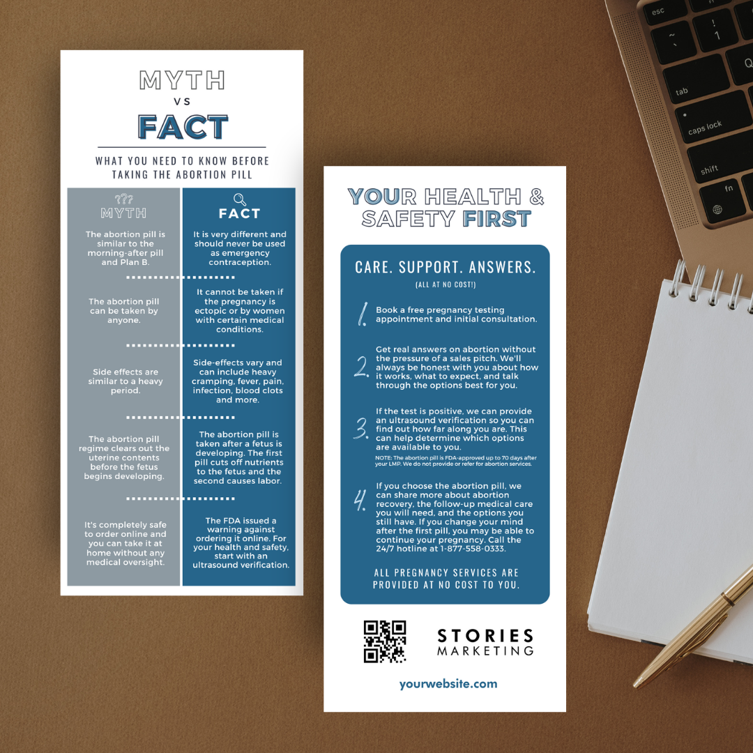 Myth vs. Fact | Side Effects of the Abortion Pill Rack Card