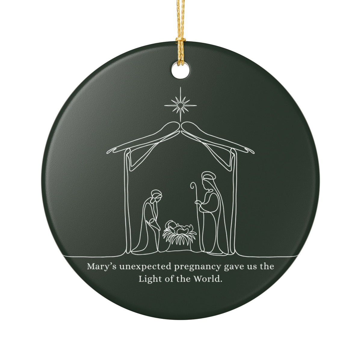 Light of the World Christmas Ornament, (1pc)