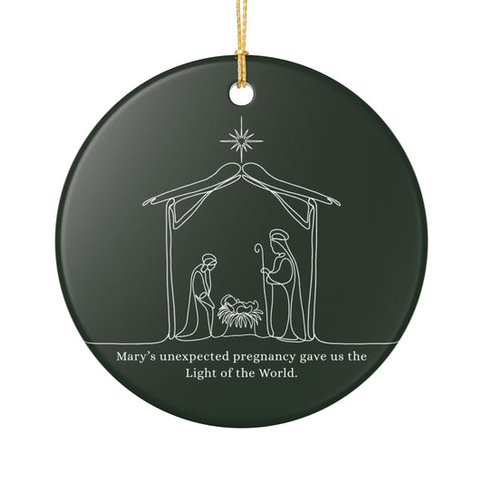 Light of the World Christmas Ornament, (1pc)