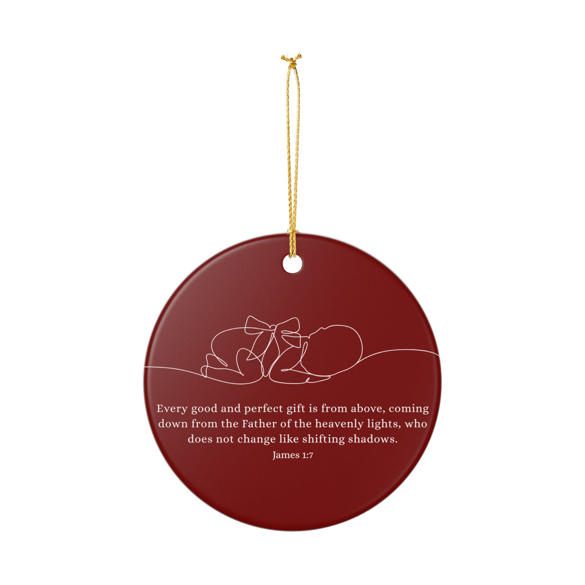 James 1:7 Christmas Ornament, (1pc)