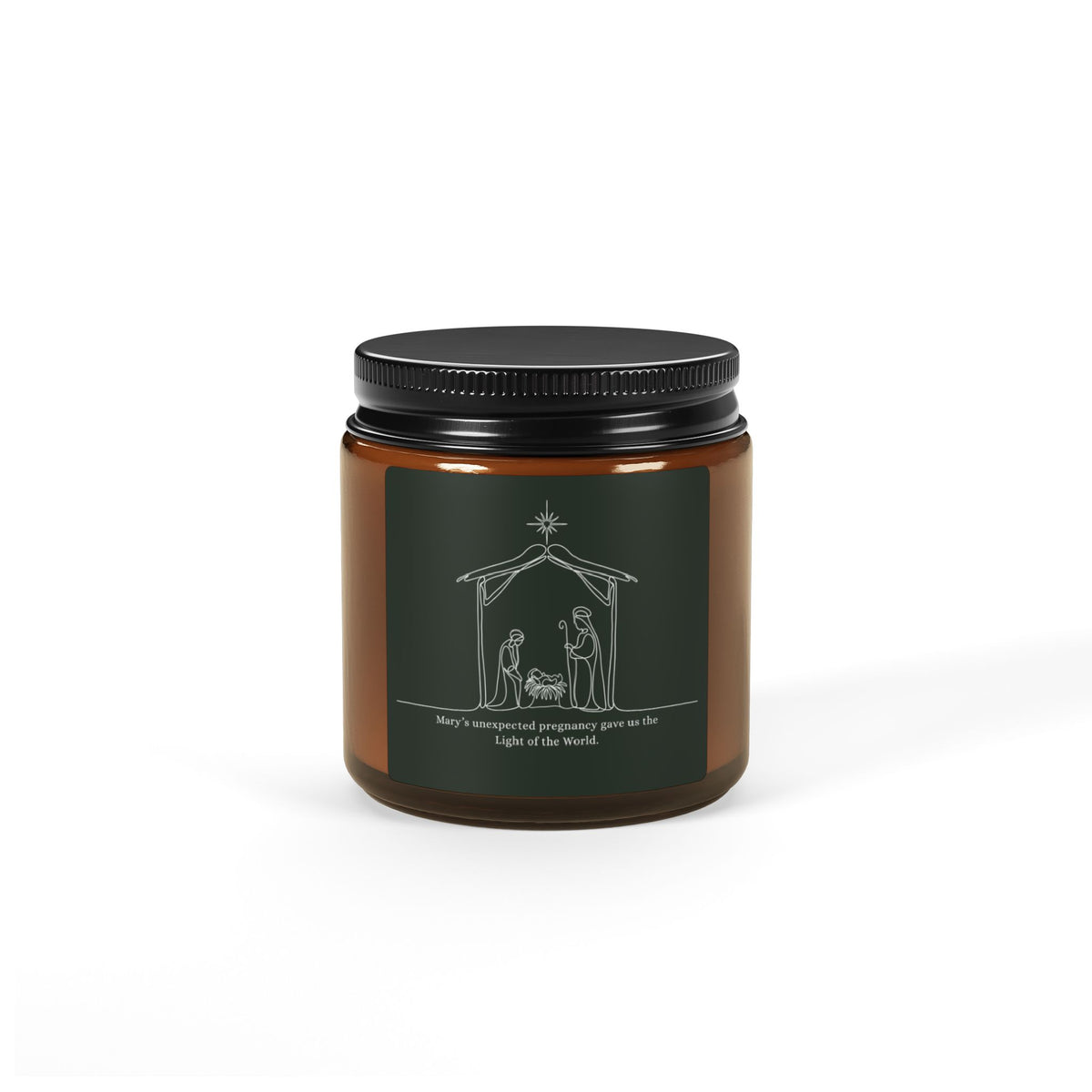 Scented Soy Candle (Multi-Size, Amber Jar)