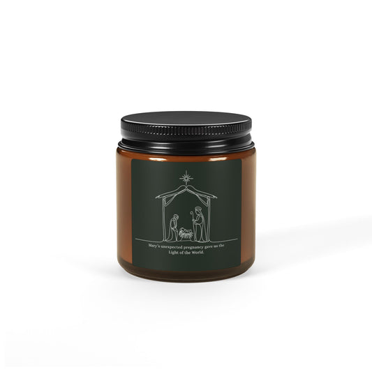 Scented Soy Candle (Multi-Size, Amber Jar)