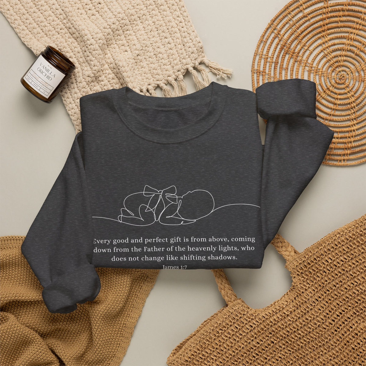 James 1:7 Crewneck Sweatshirt