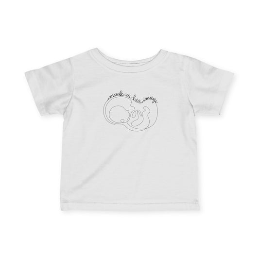 Made in His Image Black Infant T-Shirt