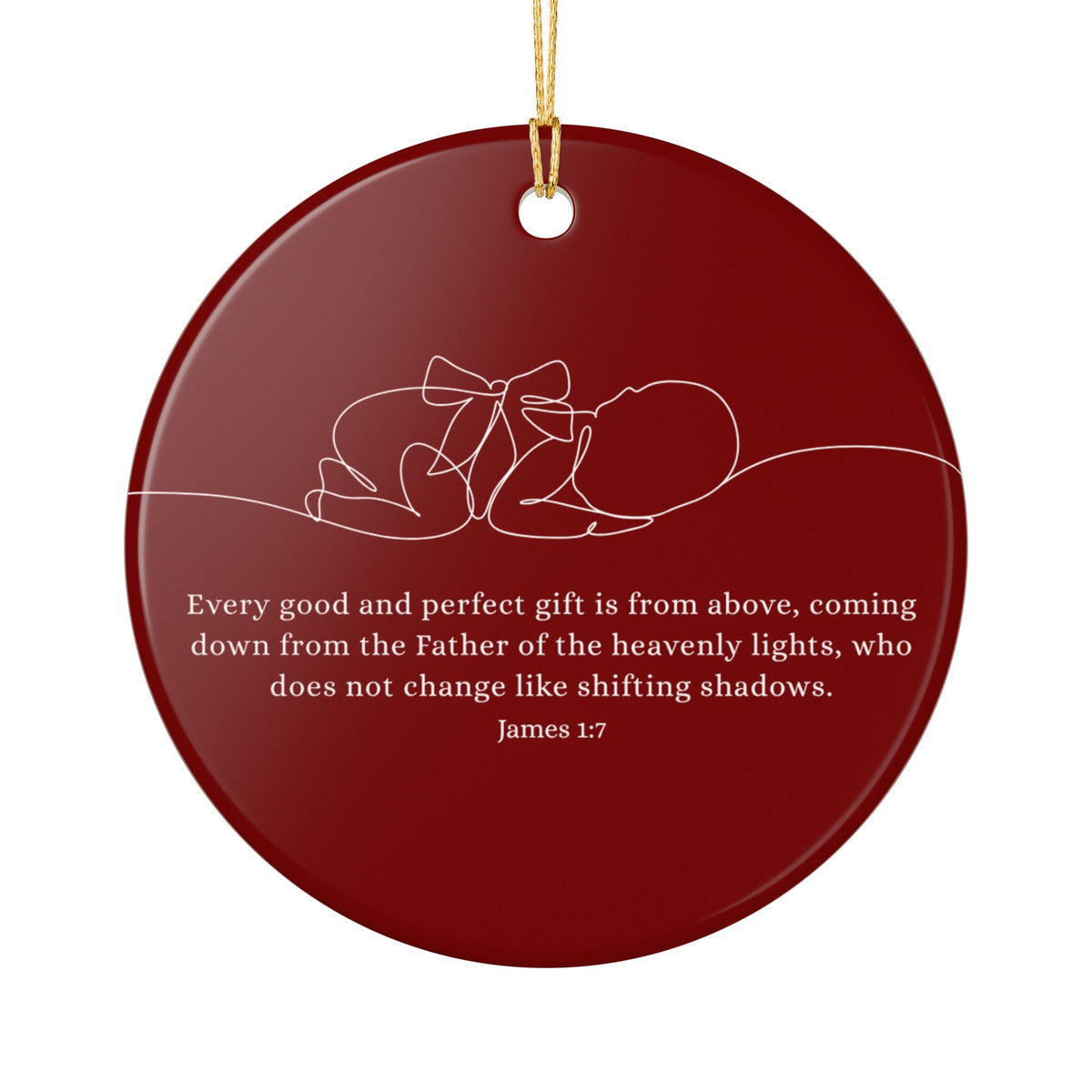 James 1:7 Christmas Ornament, (1pc)