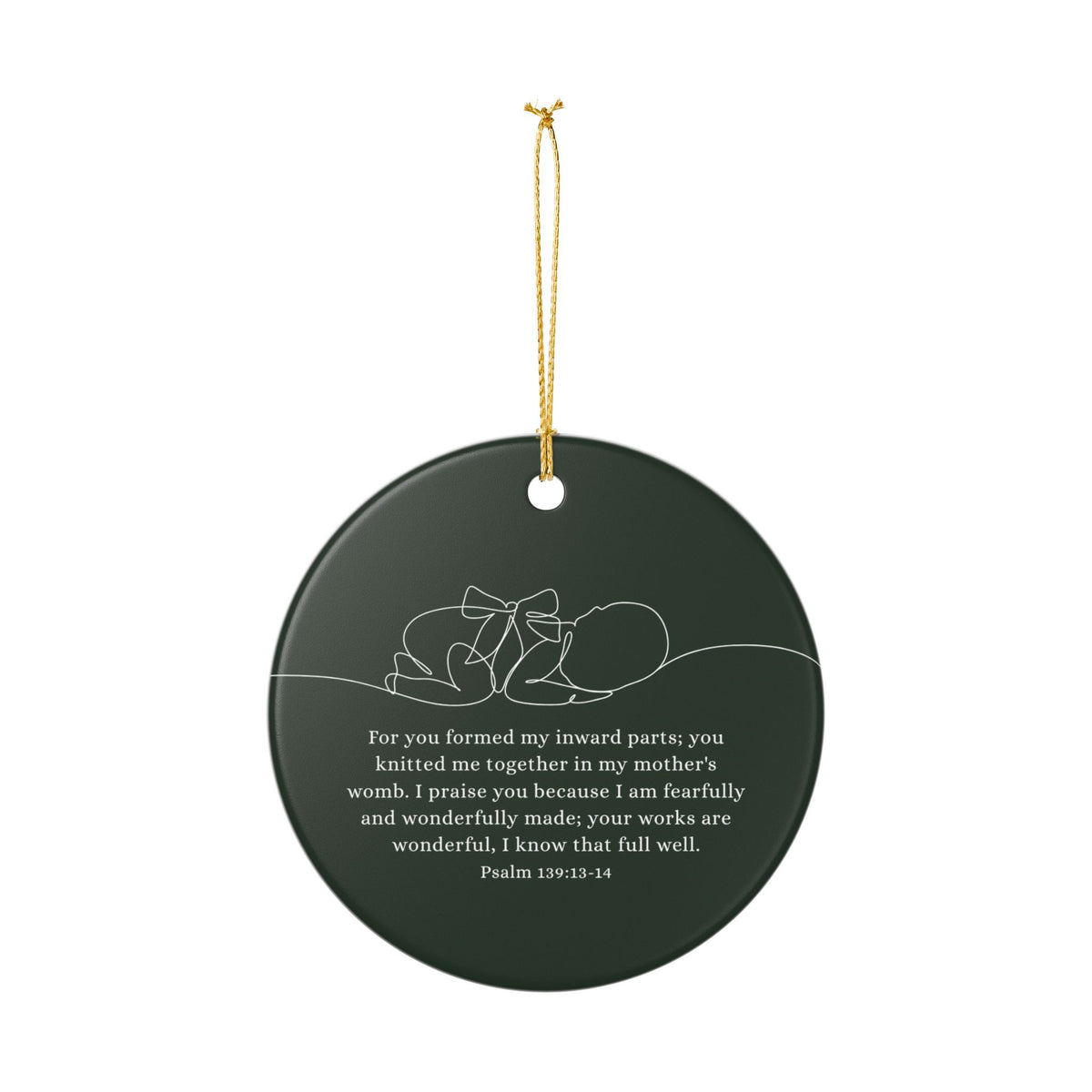 Psalm 139 Christmas Ornament, (1pc)