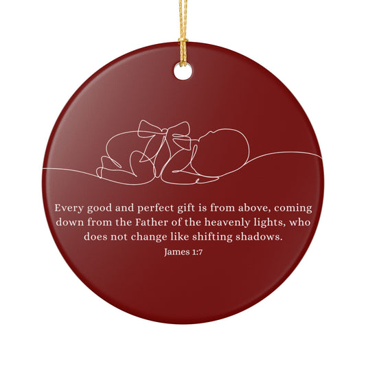 James 1:7 Christmas Ornament, (1pc)