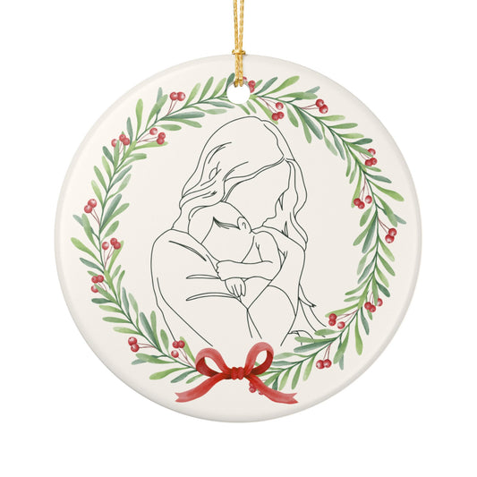Mother & Baby Christmas Ornament, (1pc)