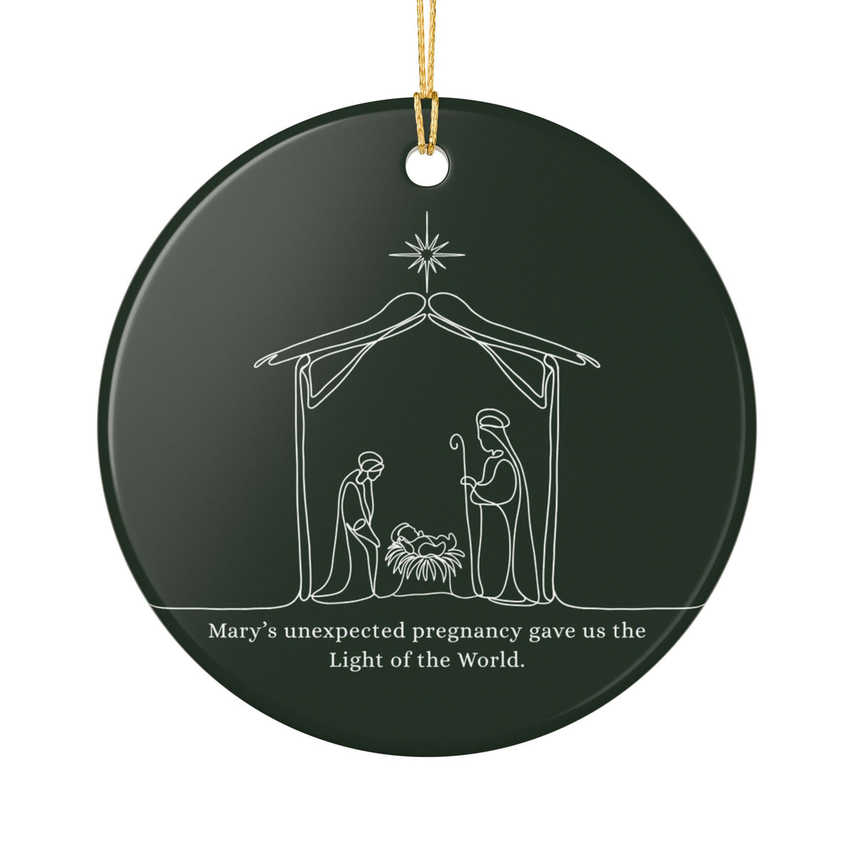 Light of the World Christmas Ornament, (1pc)