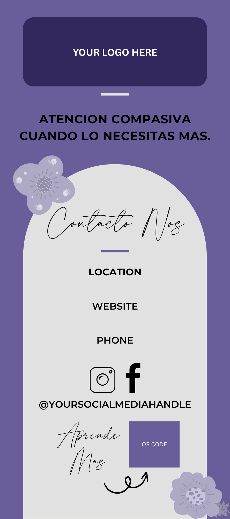 Spanish Services Rack Card