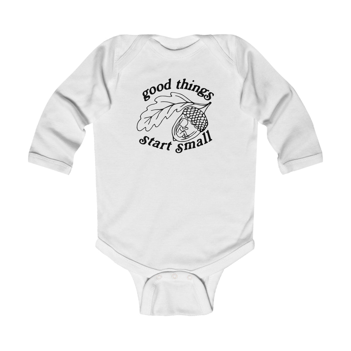 Good Things Start Small Long Sleeve Onesie