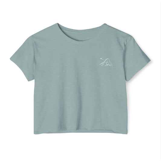 Move Mountains White Crop Top