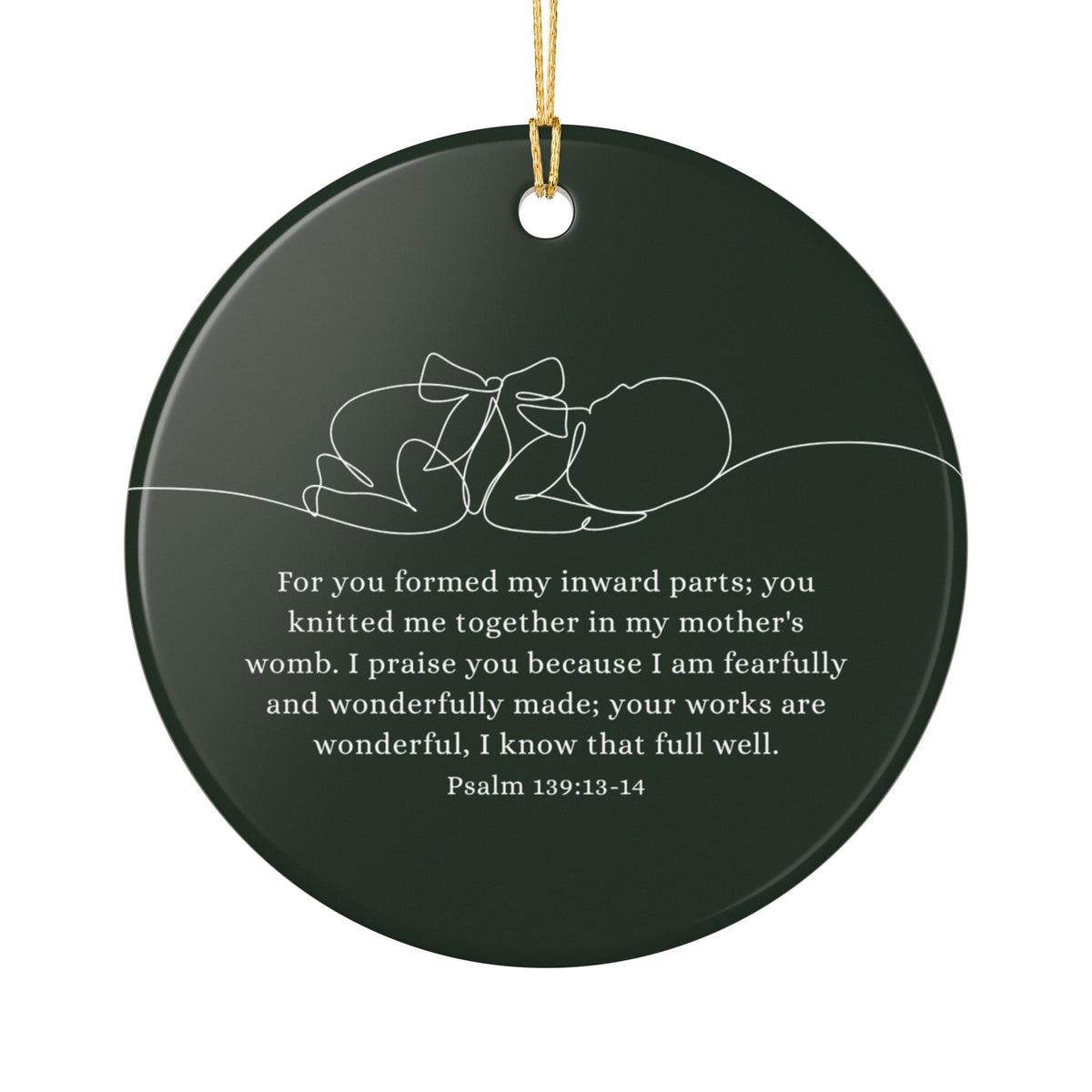 Psalm 139 Christmas Ornament, (1pc)