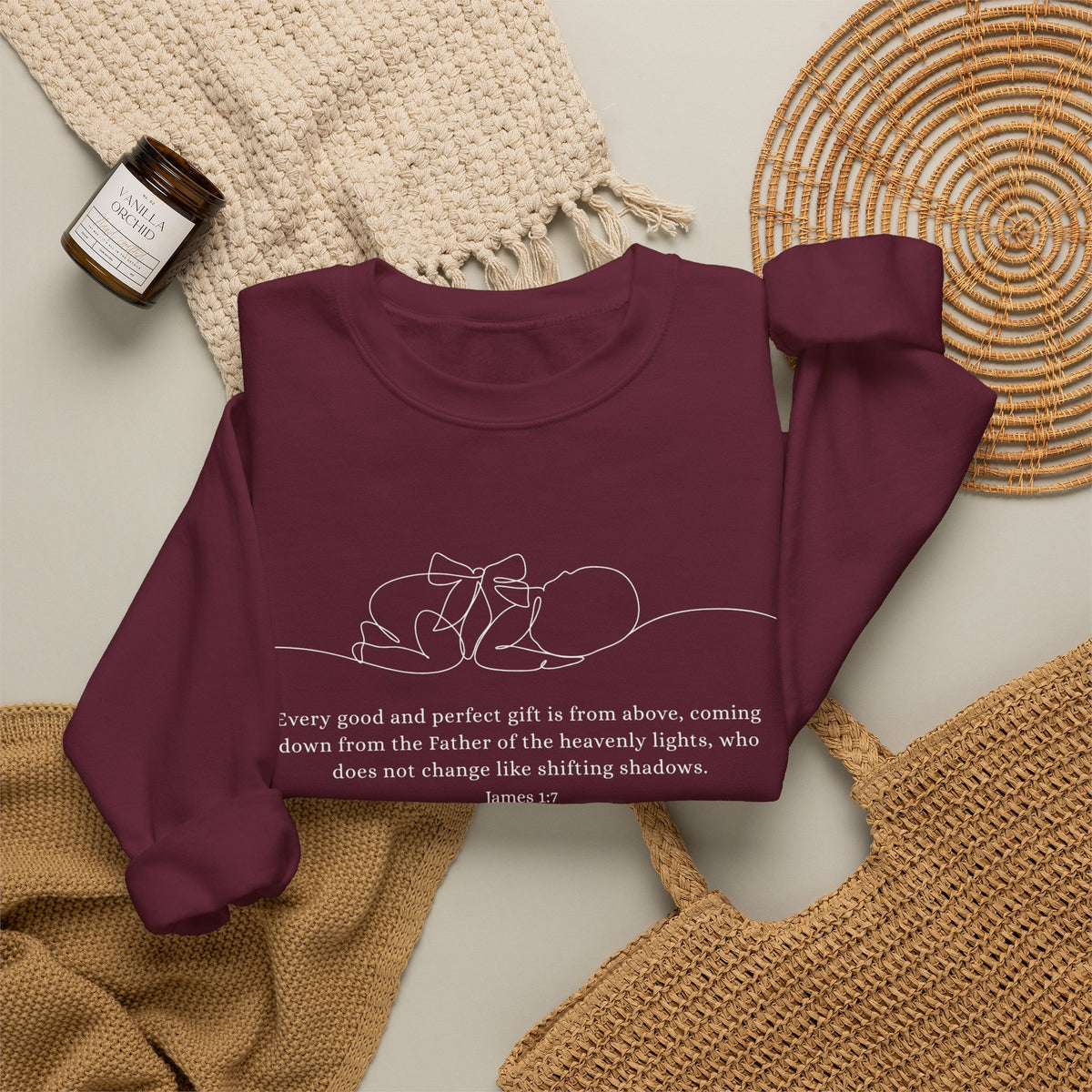 James 1:7 Crewneck Sweatshirt