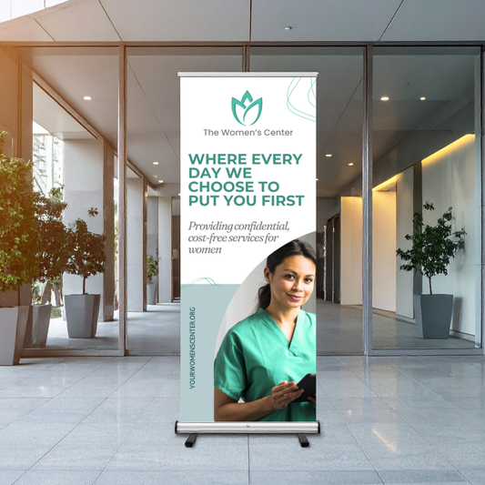 Confidential, Cost-Free Services for Women Retractable Banner