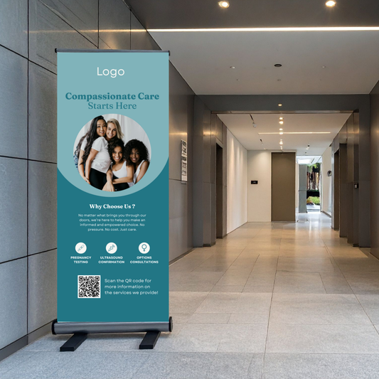 Compassionate Care Starts Here Retractable Banner
